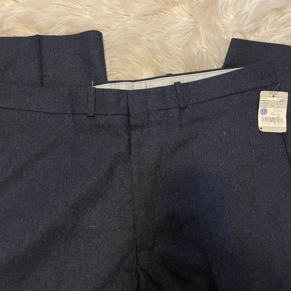 Vintage Farah Wool Blend Men's Dress Pants Trousers Dark Blue Size 38 x 32 NWT - Picture 7 of 8